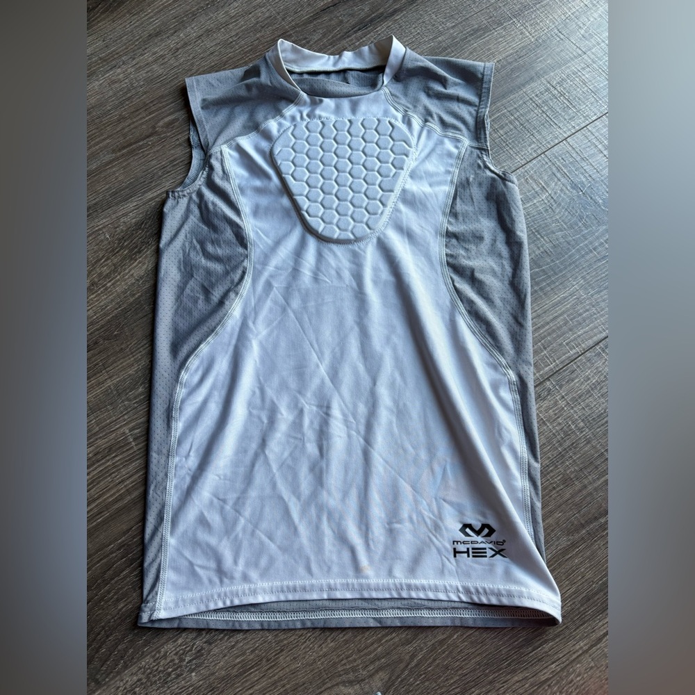 Gray baseball padded chest protection shirt